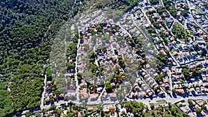 Aerial photo of a residential district in L`Escala, Spain photo
